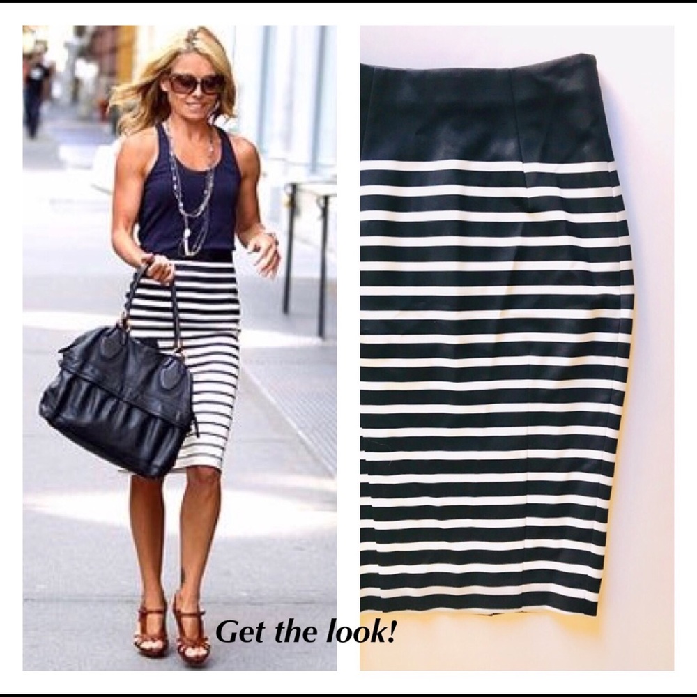 H&M Striped Pencil Skirt Size 2